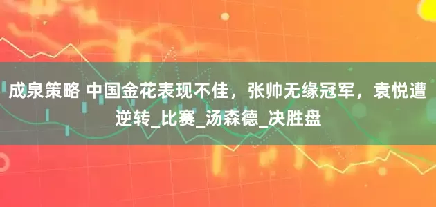 成泉策略 中国金花表现不佳，张帅无缘冠军，袁悦遭逆转_比赛_汤森德_决胜盘